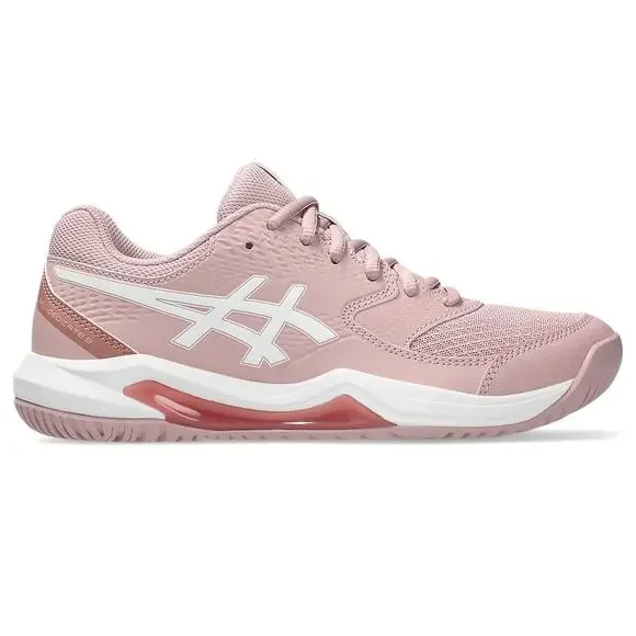 NEW ASICS Gel Dedicate 8 Tennis Shoes Pink Morganite White Women Size 8 Wide - Picture 2 of 16